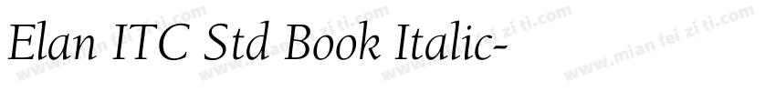 Elan ITC Std Book Italic字体转换